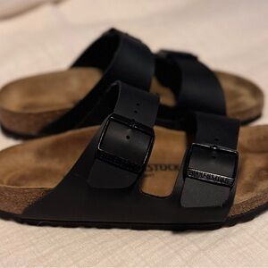 Birkenstock Black Sandals 38 Black Buckles